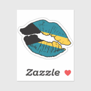 Adesivo Bahamas Bahamas Bahamas Lipstick Bandeira Love Fla