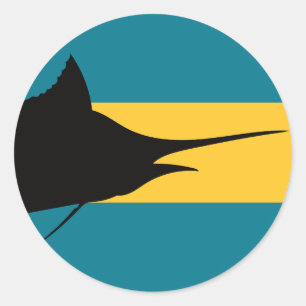 Adesivo Bahamas Blue marlin Bahamas Bandeira Nacional Anim