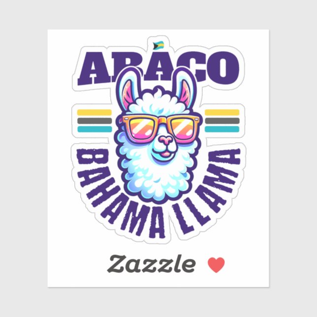 Adesivo Bahamas Souvenir Gift : Abaco Bahamas Bahama Lama (Folha)