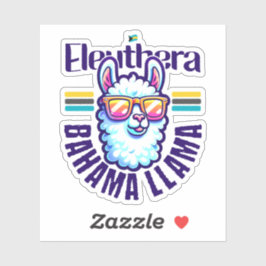 Adesivo Bahamas Souvenir Gift : Eleuthera Bahamas Llama