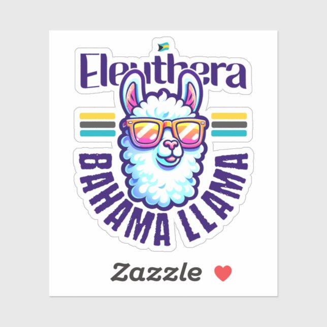 Adesivo Bahamas Souvenir Gift : Eleuthera Bahamas Llama (Folha)