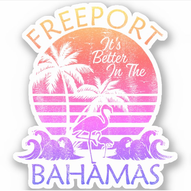 Adesivo Bahamas Sticker Freeport Vacante Beach Cruise (Frente)