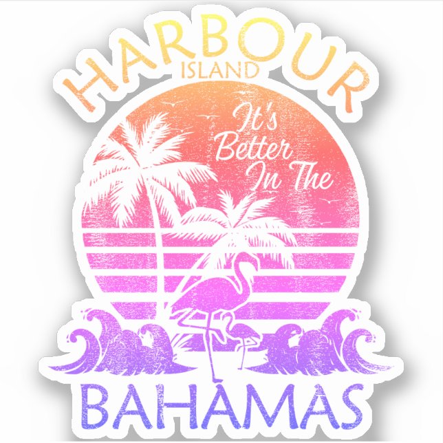 Adesivo Bahamas Sticker Harbour Island Vacasing Cruise (Frente)