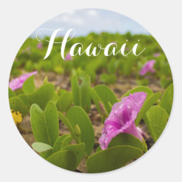 Adesivo Baía de Hanalei, Kauai Morning Glória Flor Roxo