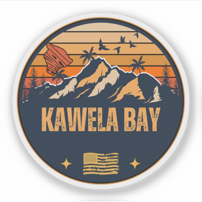 Adesivo Baía de Kawela, Havaí (Frente)