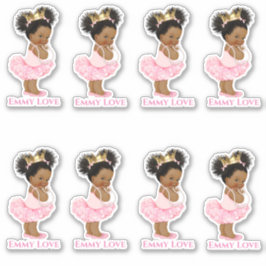 Adesivo Bailarina Princesa Bebê Menina Tutu Rosa Coroa Dou