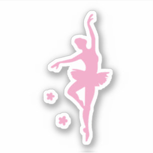 Adesivo bailarina rosa