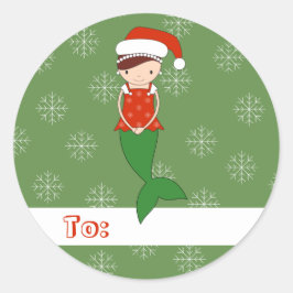 Adesivo Bailarina Sereia Natal Flocos de Neve illusima