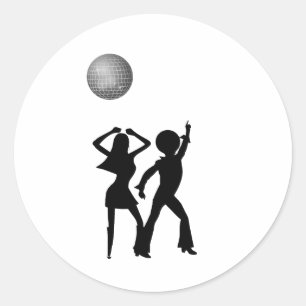 Adesivo Bailarinos de Disco Sob Uma Bola de Disco