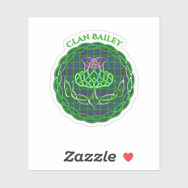 Adesivo Bailey Scottish Tartan Celtic Thistle (Folha)