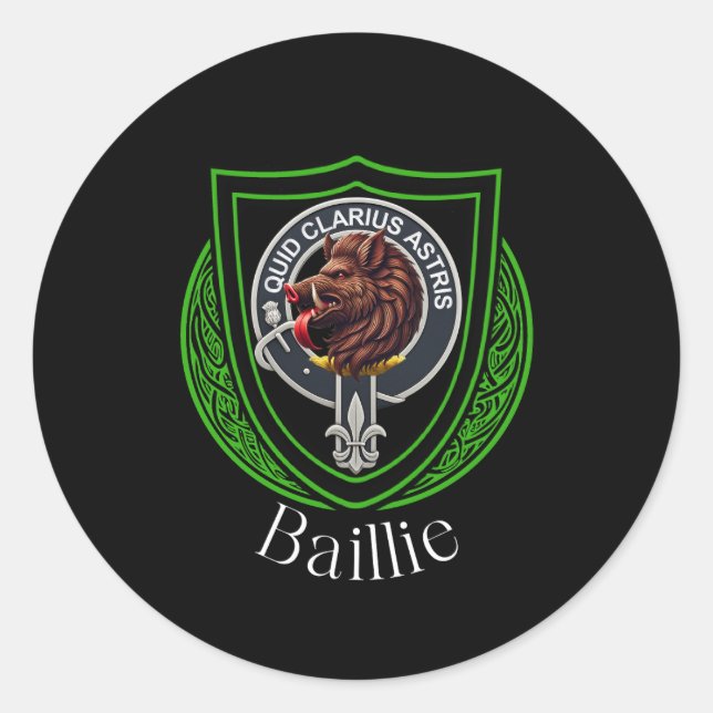 Adesivo Baillie Scottish Clan Crest (Frente)