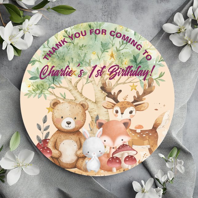 Adesivo Bairro de Animais Florestais Whimsland (Criador carregado)