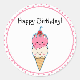 Adesivo Bairthday Sorvete