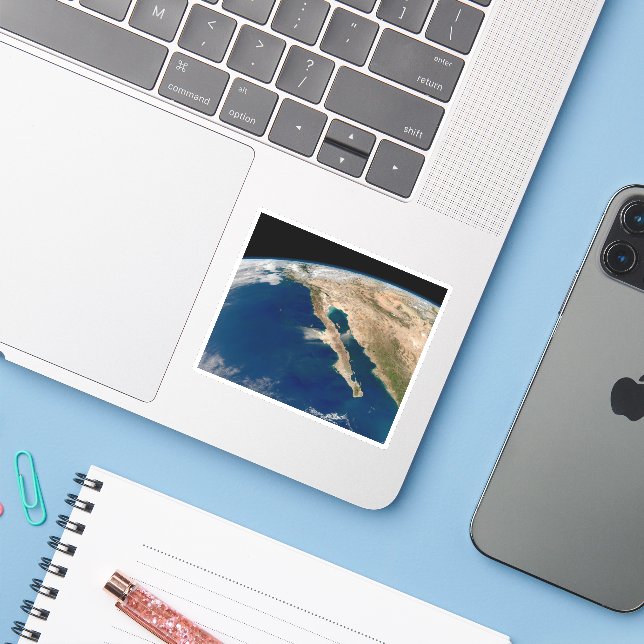 Adesivo Baixa Califórnia E Costa Do Pacífico Do México. (Notebook com iPhone)