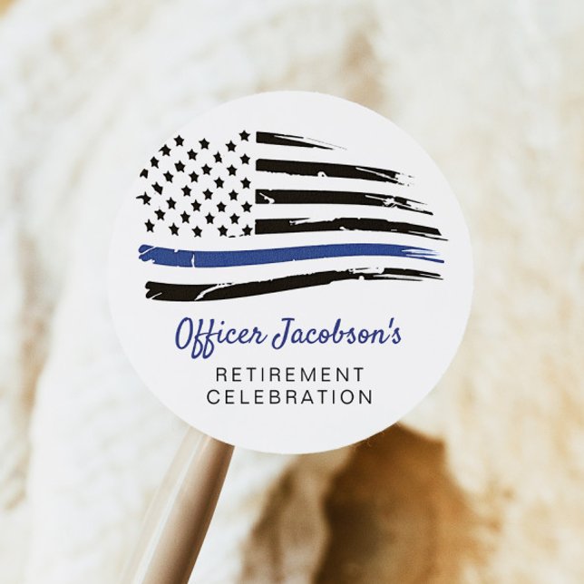 Adesivo Baixa de Sinalizador de Linha Azul Fino com Aquare (Criador carregado)