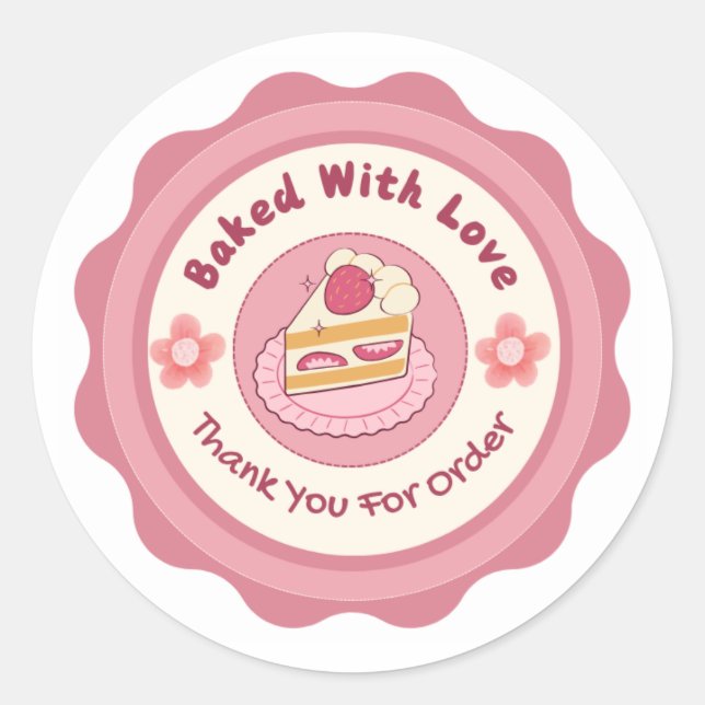 Adesivo Baked With Love Sticker (Frente)