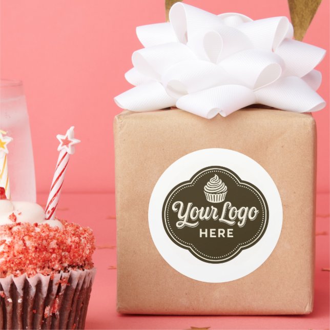 Adesivo Baker Custom Logo Espresso Brown Round  (Festa)