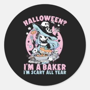 Adesivo Baker Halloween Fazendo Assar Assustador Truque Ou