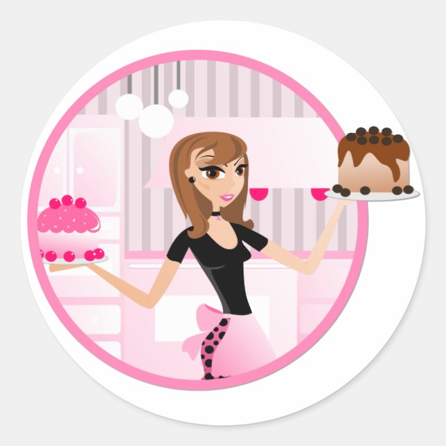 Adesivo Baker/padaria/produtos de pastelaria (Frente)