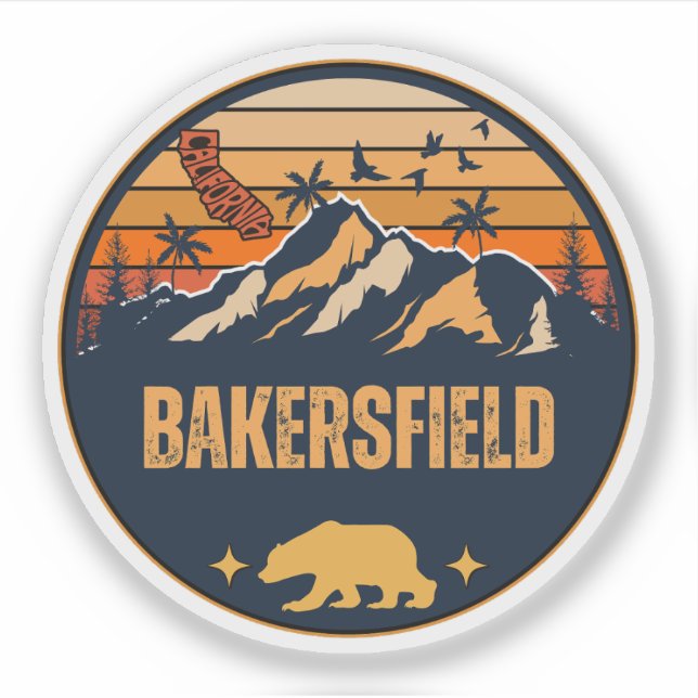 Adesivo Bakersfield, Califórnia (Frente)