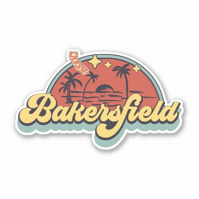 Adesivo Bakersfield, Califórnia (Frente)