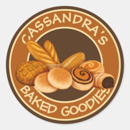 Adesivo Bakery apóia seu nome Bread Baker's Logo