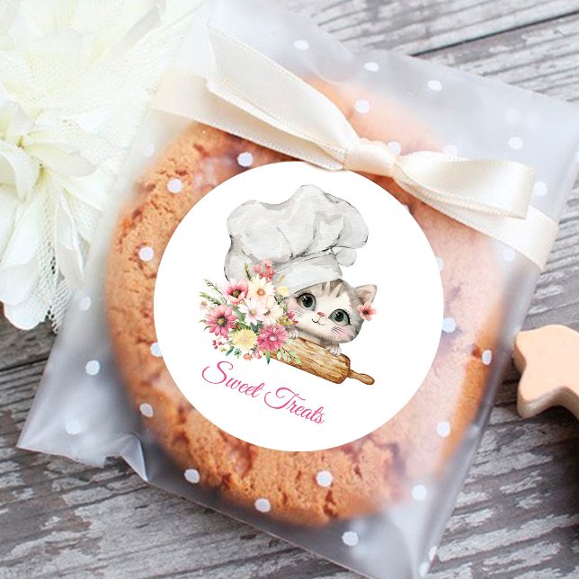 Adesivo Bakery Chef's Hat Kitten (Criador carregado)