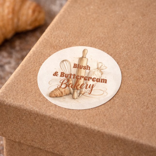 Adesivo Bakery Logo Pastry Shop Branding (Criador carregado)