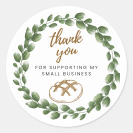 Adesivo Bakery Sourdough Thank You Round Sticker