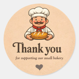 Adesivo Bakery Thank You Sticker - Custom Chef Design