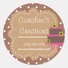 Adesivo Baking and Bakery Boutique, Bolinhas castanha