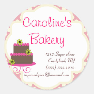 Adesivo Baking and Bakery Boutique, Bolinhas rosa