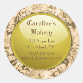 Adesivo Baking and Bakery Boutique, Dourado Damask