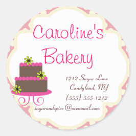 Adesivo Baking e Bakery Boutique, Bolinhas rosa