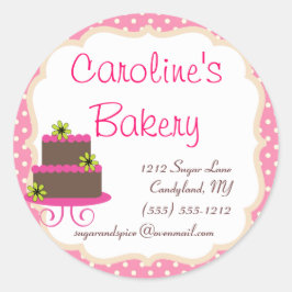 Adesivo Baking e Bakery Boutique, Bolinhas rosa