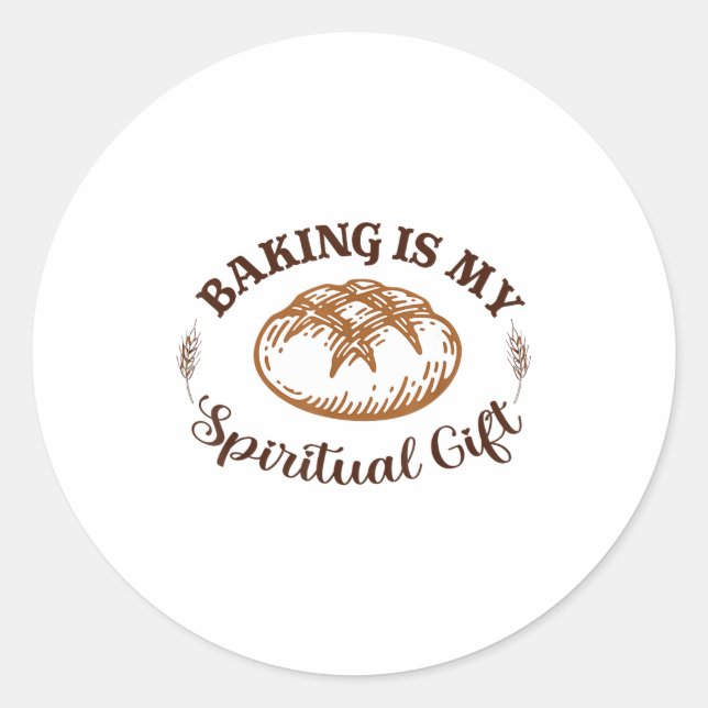 Adesivo Baking Is My Sritual Gift Funny Bake Lover Pastry  (Frente)