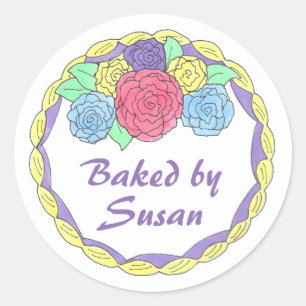 Adesivo Baking Personalizado Assado Por Palhetas De Bolo