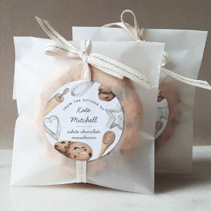 Adesivo Baking personalizado de cozinheiros com aquarela