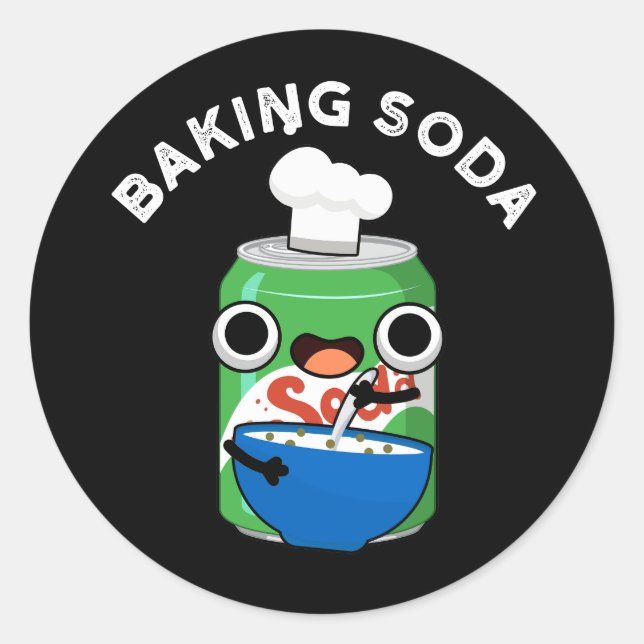 Adesivo Baking Soda Engraçado Soda Pop Pun Dark BG (Frente)