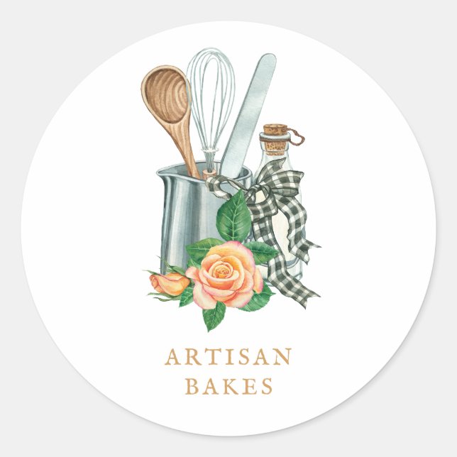 Adesivo Baking Utensils Bakery Baker (Frente)