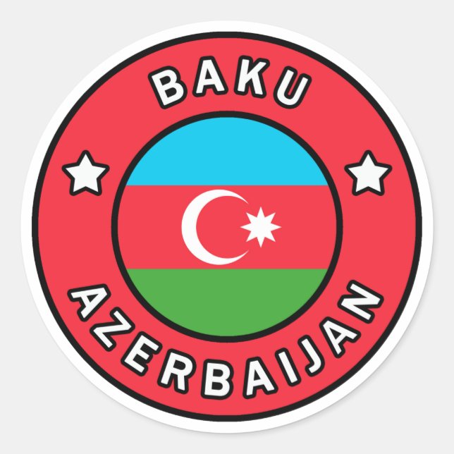 Adesivo Baku Azerbaijão (Frente)