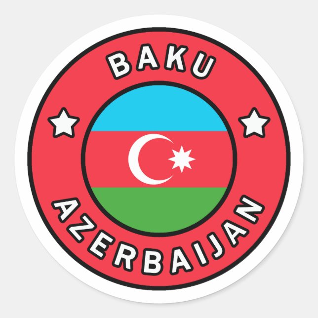 Adesivo Baku Azerbaijão (Frente)