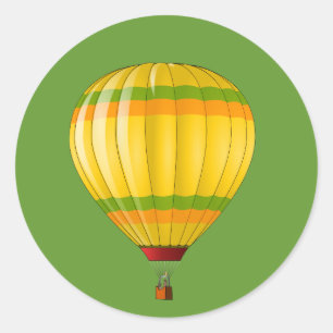Adesivo Balão de ar quente amarelo e verde