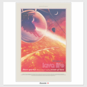 Adesivo Balão de ar quente extremo na paisagem vulcânica