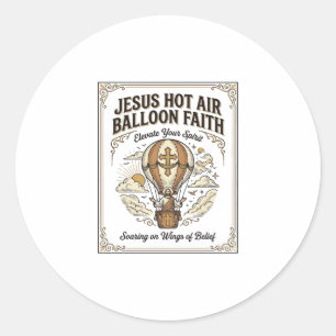 Adesivo Balão de Ar Quente Jesus Fé Balão de Ar Quente Jes