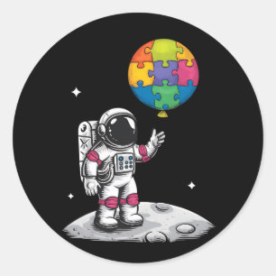 Adesivo Balão de Astronauta Autista Espaço Conscientização