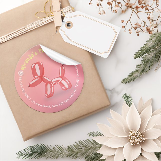 Adesivo Balão de Cachorro Cachorro Cachorro Sentado com Pe (Criador carregado)