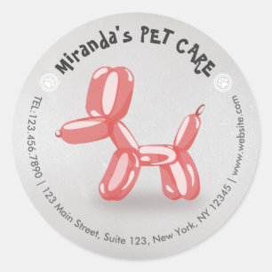 Adesivo Balão de Cachorro Cachorro Cachorro Sentado com Pe