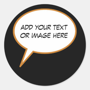 Adesivo balão de discurso personalizable dos desenhos