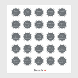 Adesivo Balão de Jar Cosmético Personalizável Preto de 1,1